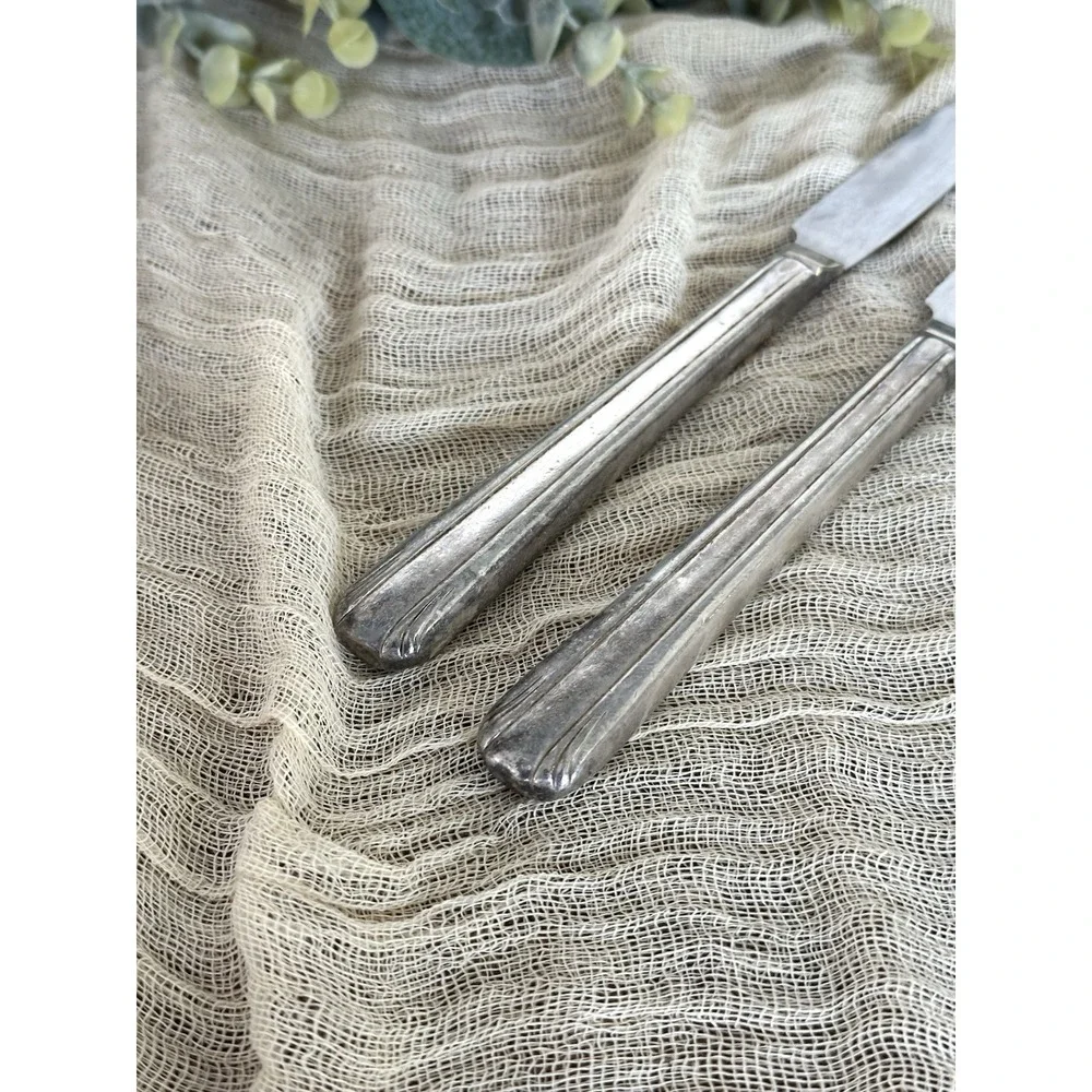 WM rogers ELTON 1940 Silverplate‎ French Hollow Grille KNIFE Star Eagle